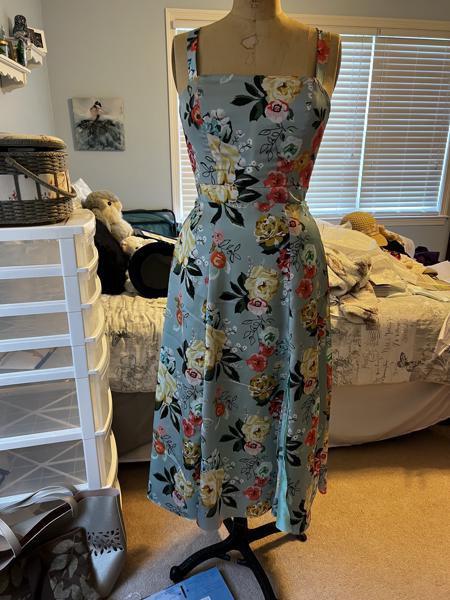 Teal Floral Dress