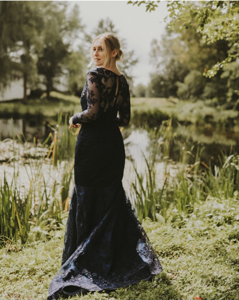 Navy Lace